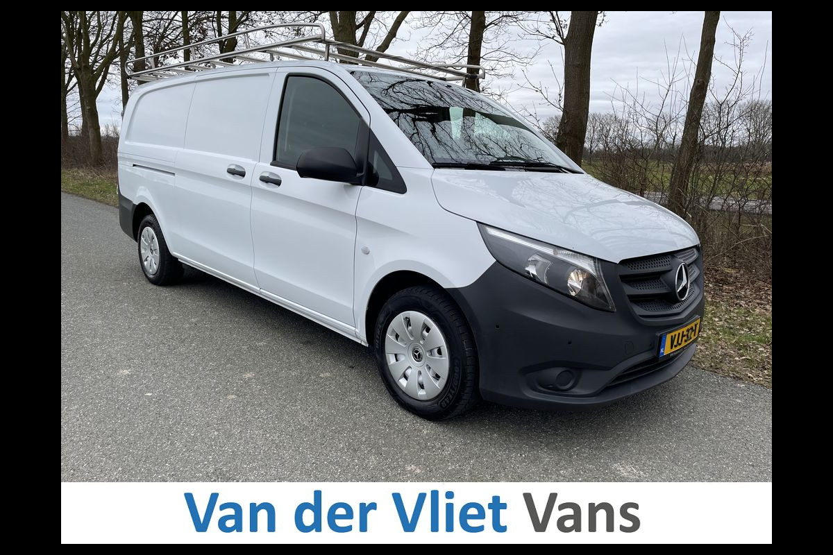 Mercedes-Benz Vito 116 CDI 164pk E6 Extra Lang BPM Vrij! Lease €352 p/m, Airco, Navi+Camera, Trekhaak, PDC, Imperiaal, Onderhoudshistorie aanwezig