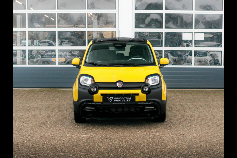 Fiat Panda Hybrid Pandina | Uit voorraad leverbaar | Airco | Cruise | Priv Glass | Dakrails | 15" | PDC | Apple Carply | Bicolore