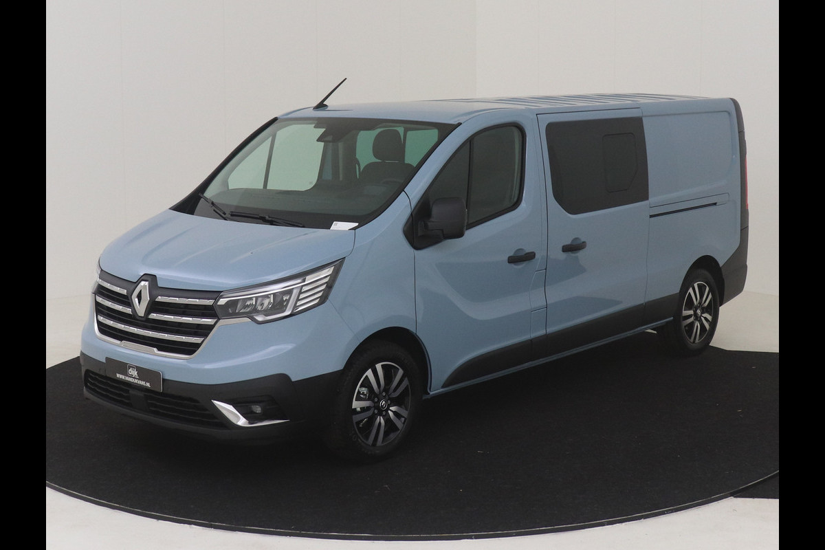 Renault Trafic T29 L2H1 DC 170PK AUTOMAAT SPECIAL EDITION LEER LED AIRCO ADAPTIVE CRUISE CONTROL NAVIGATIE CAMERA LICHT EN REGENSENSOR 2 X SCHUIFDEUR VELGEN