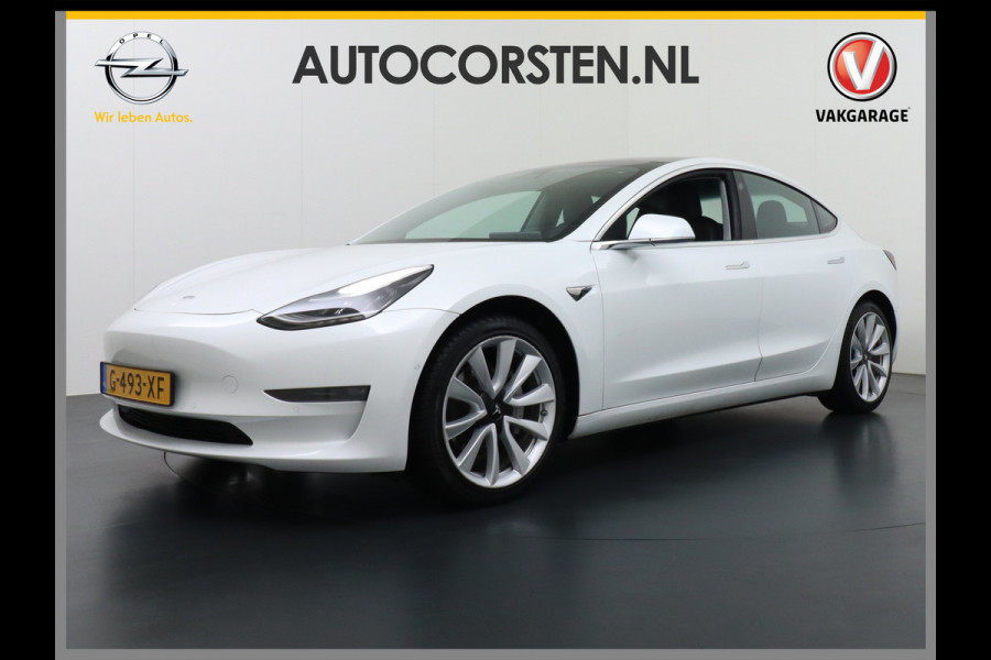 Tesla Model 3 Long Range 75kWh AWD 463PK Lmv 19" Full-Self-Driving-Computer 3 Telefoon-Sleutel Premium Audio 4wd AutoPilot Panoramadak Camera' Stoel en achterbank verwarming Keyless Electr.Stoelen+Memory+Easy-Entry WiFi Origineel Nederlandse auto Grootste accu, 3-Fase laden. Accu garantie tot 20-12-2028 / 192.000km