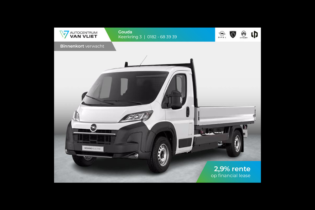 Opel Movano Electric 4.25t L3 Zwaar 110 kWh | Open laadbak | 420km WLTP actieradius | 2,9% rente!