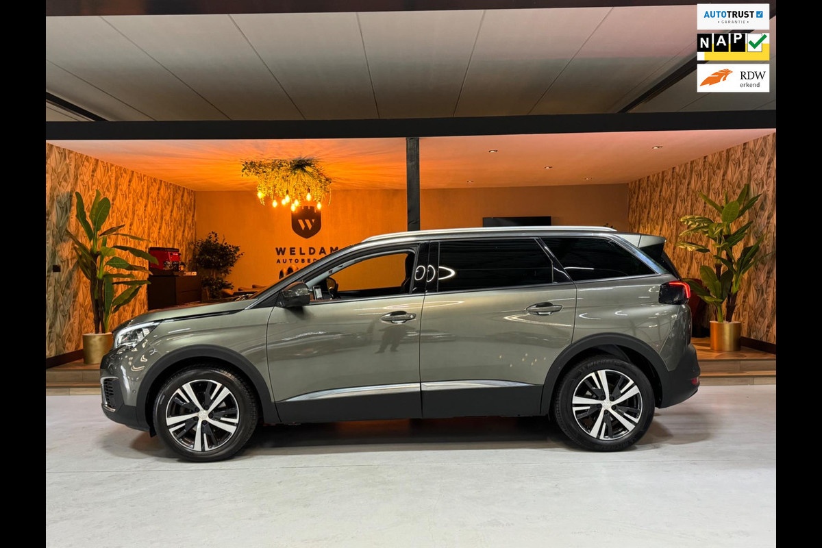 Peugeot 5008 1.2 PureTech Allure Garantie Trekhaak 7P CarPlay Cruise Navi AC Dodehoek Sfeer Rijklaar