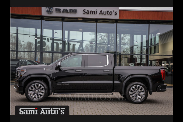 GMC Sierra Denali 6.2 V8 426PK | BPM VRIJ | BLACK LEDER | HUD | FULL OPTION | HEAD-UP | LANE ASSIST | 360 CAMERA | VIRTUAL COCKPIT | DUBBELE CABINE | 5 PERSOONS | PICK UP | Voorraad Nr 418902