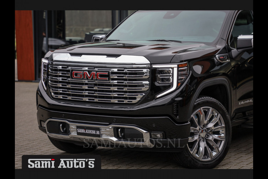 GMC Sierra Denali 6.2 V8 426PK | BPM VRIJ | BLACK LEDER | HUD | FULL OPTION | HEAD-UP | LANE ASSIST | 360 CAMERA | VIRTUAL COCKPIT | DUBBELE CABINE | 5 PERSOONS | PICK UP | Voorraad Nr 418902