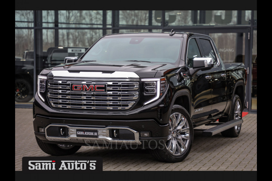 GMC Sierra Denali 6.2 V8 426PK | BPM VRIJ | BLACK LEDER | HUD | FULL OPTION | HEAD-UP | LANE ASSIST | 360 CAMERA | VIRTUAL COCKPIT | DUBBELE CABINE | 5 PERSOONS | PICK UP | Voorraad Nr 418902