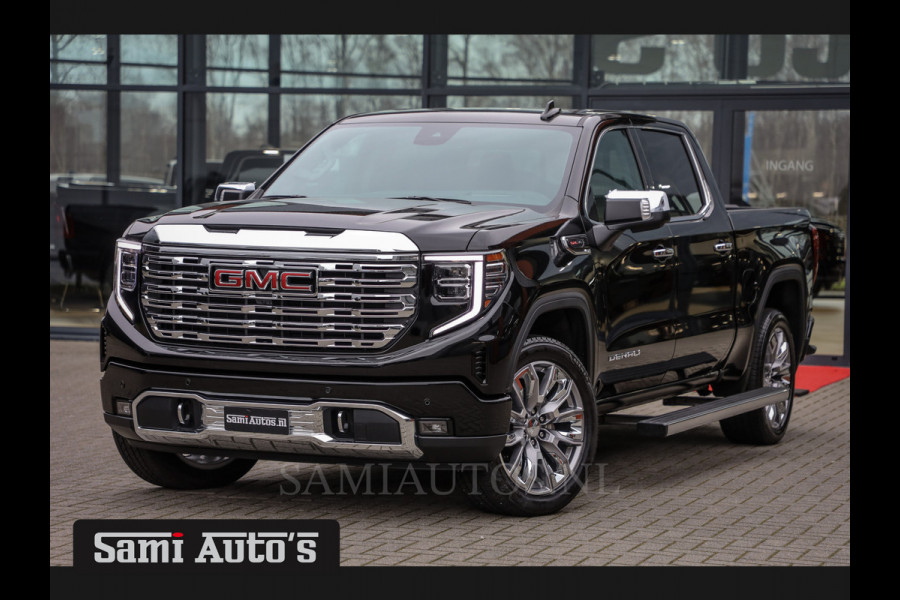 GMC Sierra Denali 6.2 V8 426PK | BPM VRIJ | BLACK LEDER | HUD | FULL OPTION | HEAD-UP | LANE ASSIST | 360 CAMERA | VIRTUAL COCKPIT | DUBBELE CABINE | 5 PERSOONS | PICK UP | Voorraad Nr 418902