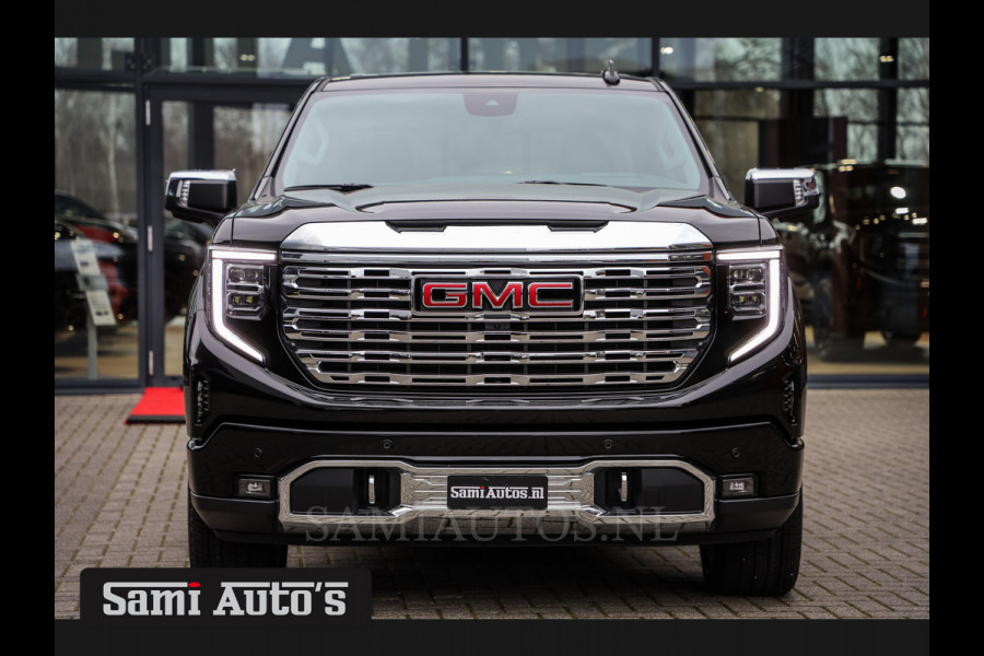 GMC Sierra Denali 6.2 V8 426PK | BPM VRIJ | BLACK LEDER | HUD | FULL OPTION | HEAD-UP | LANE ASSIST | 360 CAMERA | VIRTUAL COCKPIT | DUBBELE CABINE | 5 PERSOONS | PICK UP | Voorraad Nr 418902