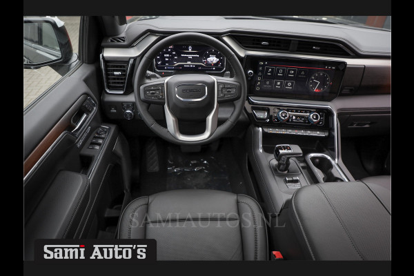 GMC Sierra Denali 6.2 V8 426PK | VIRTUAL COCKPIT | HEAD-UP | LANE ASSIST | 360 CAMERA | BLACK LEDER | DUBBELE CABINE | 5 PERSOONS |  GARANTIE | DC | Pick up VOORRAAD NR 433388