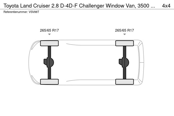 Toyota Land Cruiser 2.8 D-4D-F Challenger Window Van, 3500 kg, Apple CarPlay, Trekhaak