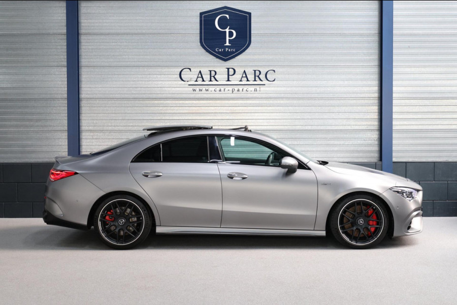 Mercedes-Benz CLA-Klasse AMG 45 S 4MATIC+ MATT/MULTIBEAM/VIRTUAL/SFEER/LEER+S.VERWARMING+VERKOELING+MEMORY/19"/ACC/12 MND GARANTIE