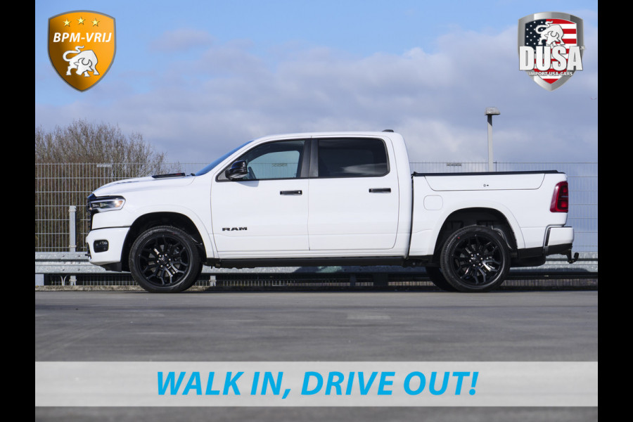 Dodge Ram | 1500 | Limited | Night | 3.0L Twin-Turbo I6 | High Output | RAMBOX Passenger Display | 14,4 Touch Screen | Harman Kardon | INCL BPM-VOORDEEL Getoonde accessoires zijn verkrijgbaar tegen meerprijs