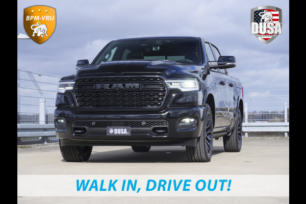 Dodge Ram | 1500 | Limited | Night | 3.0L Twin-Turbo I6 | High Output | RAMBOX Passenger Display | 14,4 Touch Screen | Harman Kardon | INCL BPM-VOORDEEL Getoonde accessoires zijn verkrijgbaar tegen meerprijs