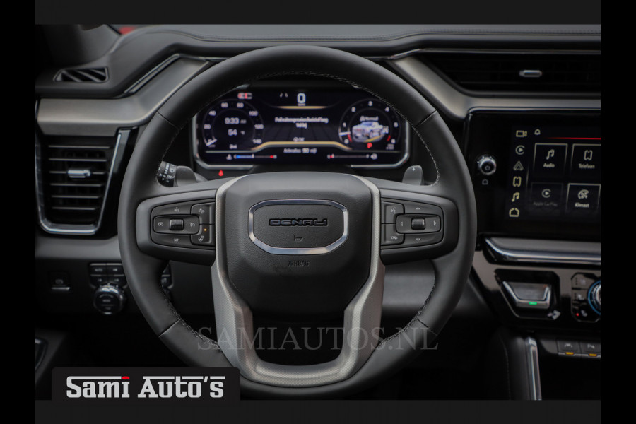 GMC Sierra Denali 6.2 V8 426PK | VIRTUAL COCKPIT | HEAD-UP | LANE ASSIST | 360 CAMERA | BLACK LEDER | DUBBELE CABINE | 5 PERSOONS |  GARANTIE | DC | Pick up VOORRAAD NR 419189