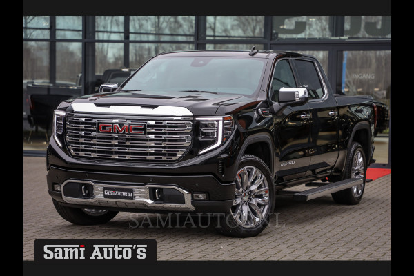 GMC Sierra Denali 6.2 V8 426PK | BLACK LEDER | HUD | ALLE OPTIES | HEAD-UP | LANE ASSIST | 360 CAMERA | VIRTUAL COCKPIT | DUBBELE CABINE | 5 PERSOONS | PICK UP | Voorraad Nr 420334