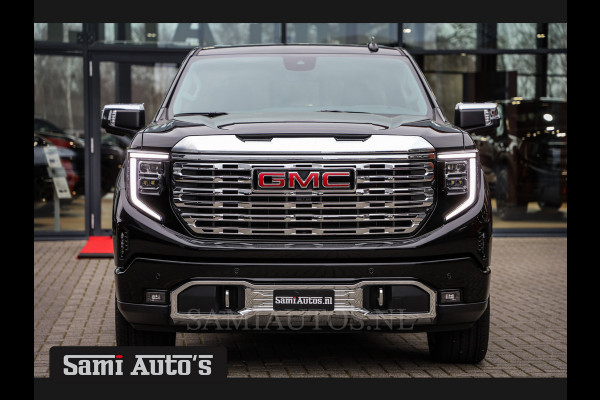 GMC Sierra Denali 6.2 V8 426PK | BLACK LEDER | HUD | ALLE OPTIES | HEAD-UP | LANE ASSIST | 360 CAMERA | VIRTUAL COCKPIT | DUBBELE CABINE | 5 PERSOONS | PICK UP | Voorraad Nr 420334