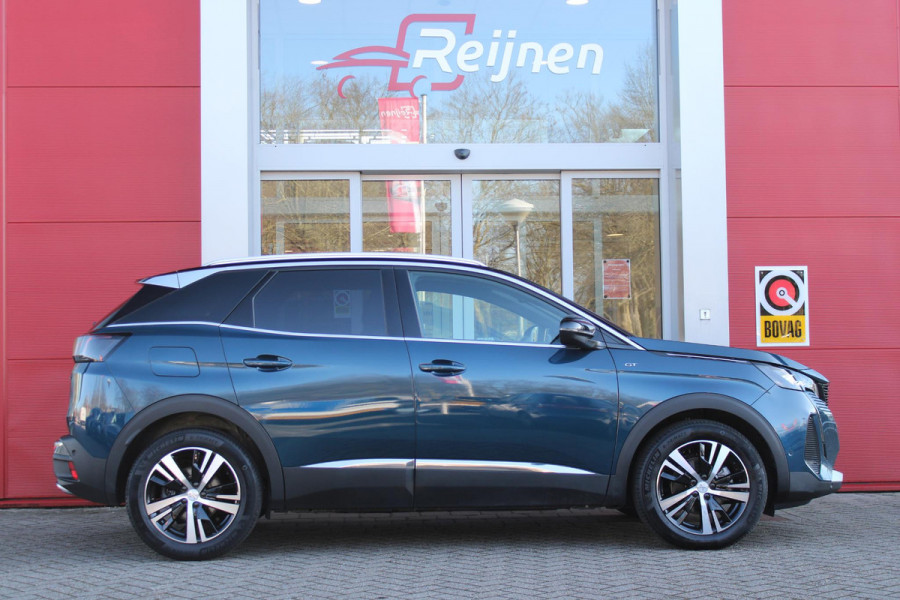 Peugeot 3008 1.2 Hybrid 136PK GT | 360° CAMERA | NAVIGATIE | ADAPTIVE CRUISE CONTROL | APPLE CARPLAY/ANDROID AUTO | CLIMATE CONTROL | 18" LICHTMETALEN VELGEN | DODEHOEK DETECTIE | KEYLESS ENTRY/START | FULL LED KOPLAMPEN | PARKEERSENSOREN VOOR EN ACHTER | DAB+ RADIO | LANE ASSIST |