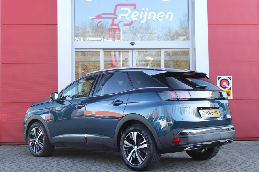 Peugeot 3008 1.2 Hybrid 136PK GT | 360° CAMERA | NAVIGATIE | ADAPTIVE CRUISE CONTROL | APPLE CARPLAY/ANDROID AUTO | CLIMATE CONTROL | 18" LICHTMETALEN VELGEN | DODEHOEK DETECTIE | KEYLESS ENTRY/START | FULL LED KOPLAMPEN | PARKEERSENSOREN VOOR EN ACHTER | DAB+ RADIO | LANE ASSIST |