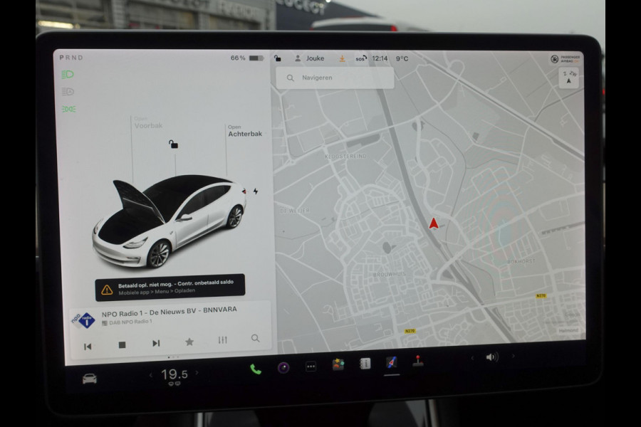 Tesla Model 3 Long Range AWD 75 kWh Trekhaak Autopilot LED Navi Autopilot Panoramadak Airco/ECC Stoelverwarming 19" LM Velgen Leder