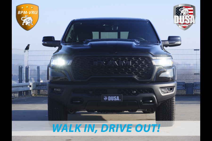 Dodge Ram | 1500 | Rebel | Premium | 4x4 | Crew Cab | 3.0L Twin-turbo I6 | SST | 14,4 inch Touchscreen | 10,2 inch Passenger Screen | Harman Kardon | INCL BPM-VOORDEEL Getoonde accessoires zijn verkrijgbaar tegen meerprijs