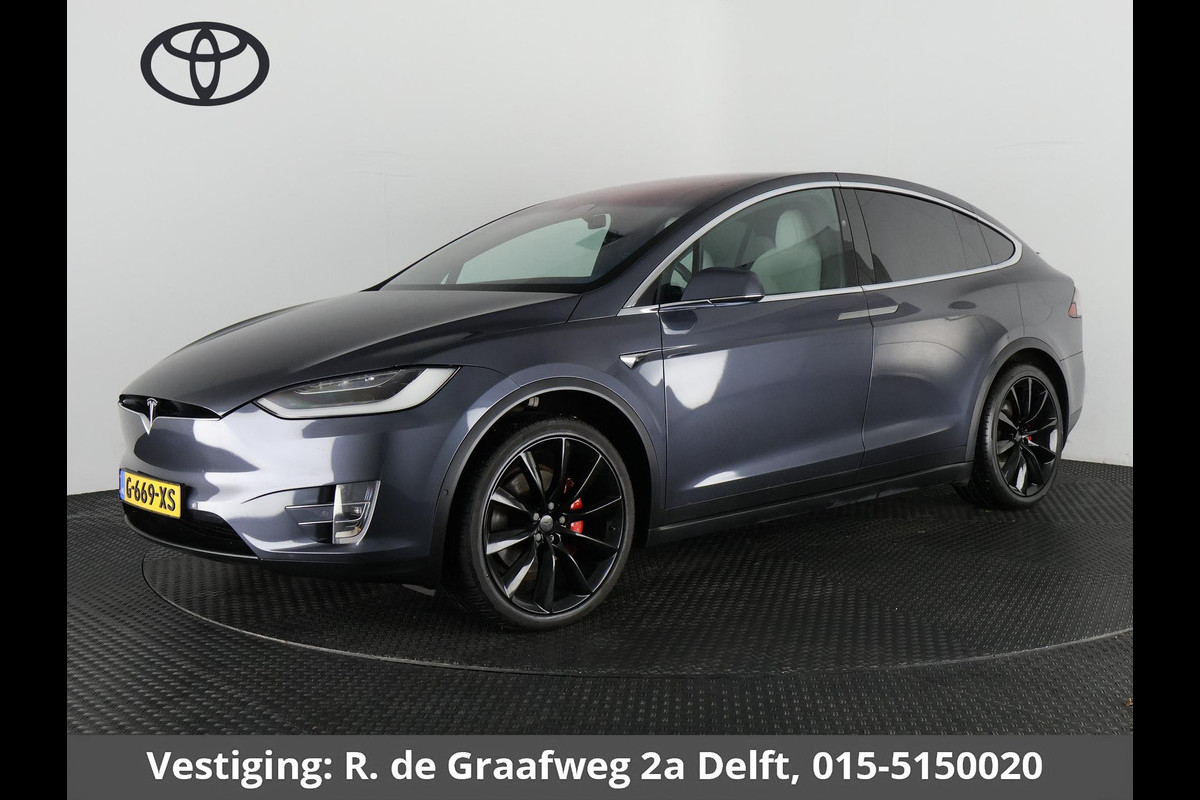 Tesla Model X Performance Ludicrous 7p. 600 PK! | Navigatie | Lederen bekleding |