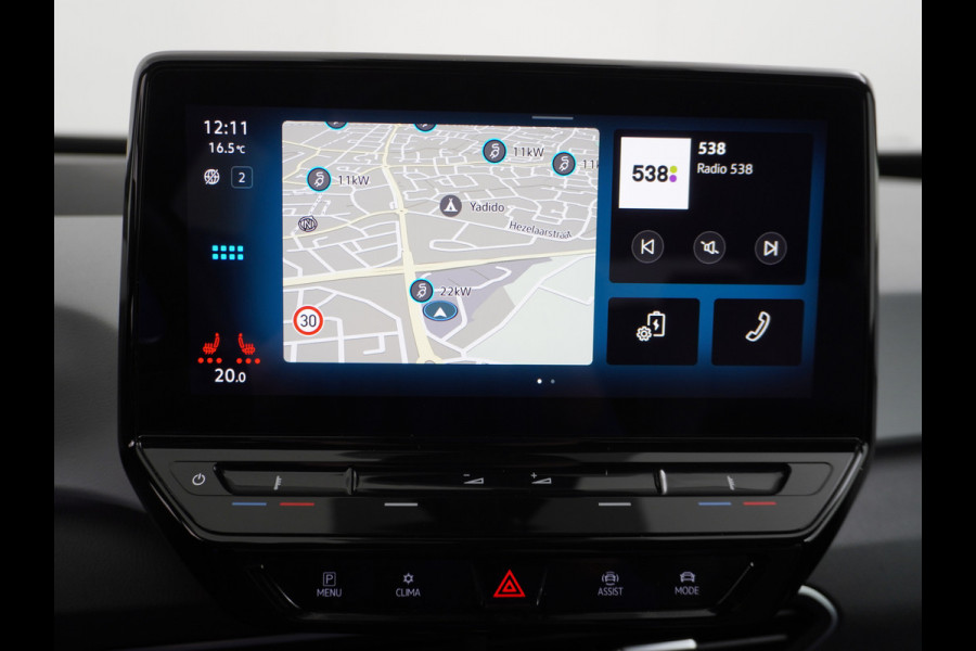 Volkswagen ID.3 Business 58kWh Warmtepomp Adap.Cruise Apple Carplay Android Auto Camera Navi-Discover Matrix led pro Keyless advanced DAB Verwarmbaar Stoel en Stuur Lmv 18" Bluetooth Rijstrooksensor Verkeersbord detectie Fase 3 Laden 310NM Koppel