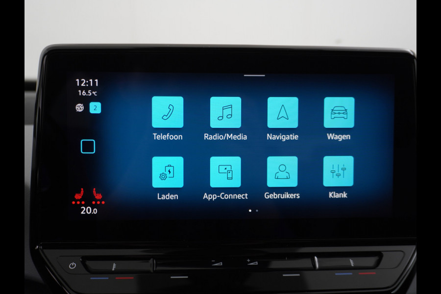 Volkswagen ID.3 Business 58kWh Warmtepomp Adap.Cruise Apple Carplay Android Auto Camera Navi-Discover Matrix led pro Keyless advanced DAB Verwarmbaar Stoel en Stuur Lmv 18" Bluetooth Rijstrooksensor Verkeersbord detectie Fase 3 Laden 310NM Koppel