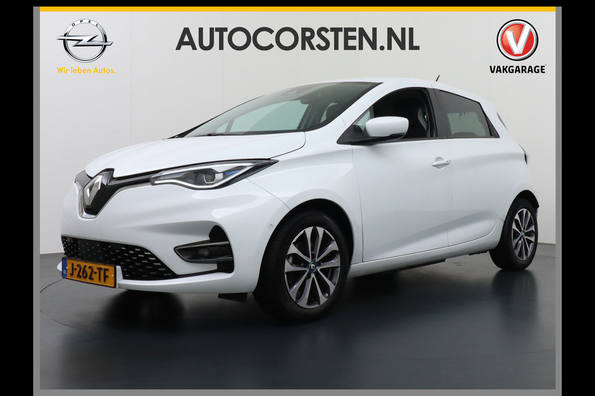 Renault ZOE ZE50 R135 52kWh Intens Eigen-Accu Warmtepomp Apple Carplay Android Auto Bose-Audio DAB+ Pdc Business Facelift Ecc Easy Link 9,3" Keyless Cruise-control Lmv 16" Sensor dodehoek Wifi Led Orgin.NLse auto 35000 nieuw!  3 fase thuisladen tot 22kw/32A 11kw/16A