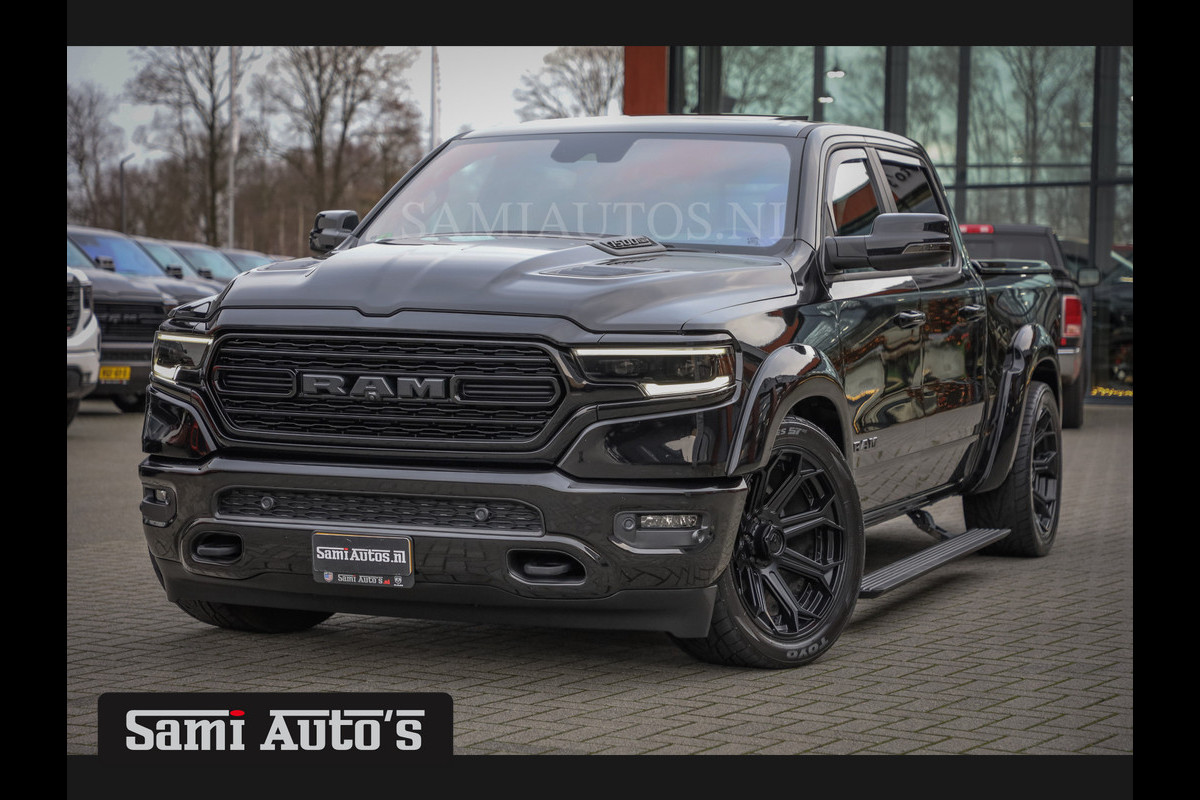 Dodge Ram 1500 BLACK BEAST | WIDE BODY | TOP STAAT | 5.7 V8 4x4 402 PK | LIMITED NIGHT EDITION | RAM VOL OPTIES | MWK | HUD | LUCHTVERING | PANO | BREDE WIELEN |