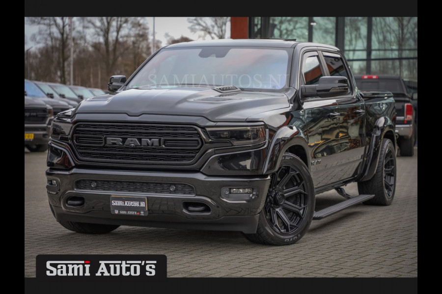 Dodge Ram 1500 BLACK BEAST | WIDE BODY | TOP STAAT | 5.7 V8 4x4 402 PK | LIMITED NIGHT EDITION | RAM VOL OPTIES | MWK | HUD | LUCHTVERING | PANO | BREDE WIELEN |