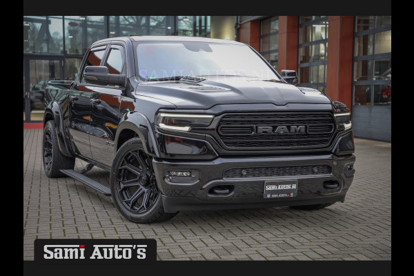 Dodge Ram 1500 BLACK BEAST | WIDE BODY | TOP STAAT | 5.7 V8 4x4 402 PK | LIMITED NIGHT EDITION | RAM VOL OPTIES | MWK | HUD | LUCHTVERING | PANO | BREDE WIELEN |