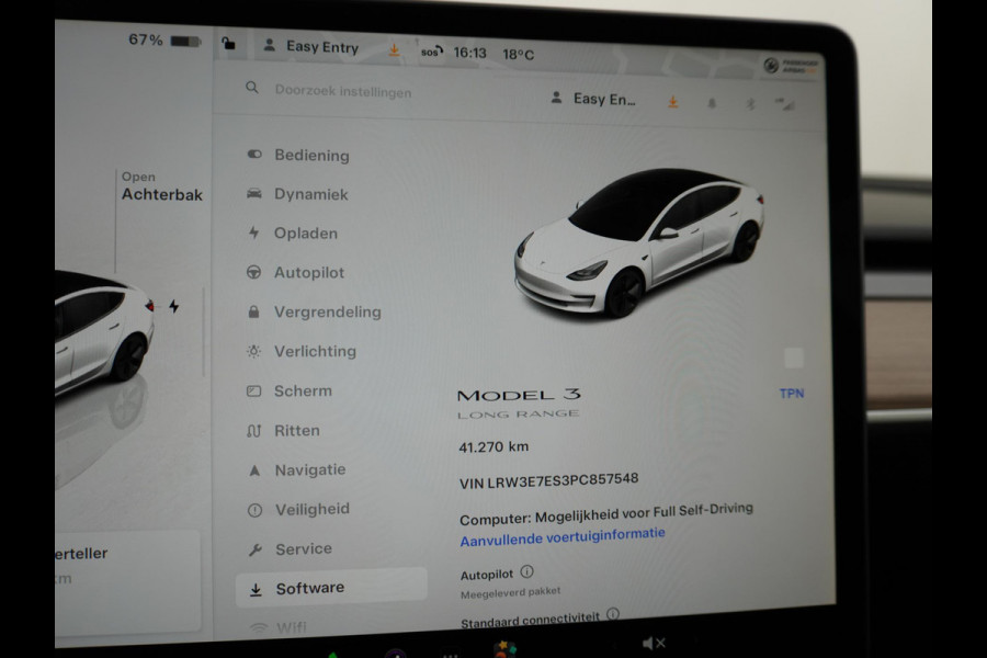Tesla Model 3 Long Range RWD 75 kWh LEDER | AUTOPILOT | TESLA GARANTIE T/M 8-2027
