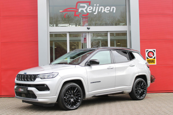 Jeep Compass 4xe 240PK Plug-in Hybrid S | NAVIGATIE 10,25 "TOUCHSCREEN | APPLE CARPLAY/ANDROID AUTO | ACHTERUITRIJ CAMERA | DAB+ RADIO | CLIMATE CONTROL | 19"GLOSS BLACK LICHTMETALEN VELGEN | ADAPTIVE / CRUISE CONTROL | DIGITAAL INSTRUMENTENPANEEL | LEDEREN BEKLEDING | ELEKTRISCH BEDIENBARE ACHTERKLEP | FULL LED KOPLAMPEN | LED MISTLAMPEN / BOCHTVERLICHTING | KEYLESS ENTRY & START | DRAADLOOS LADEN TELEFOON |  ELEKTRISCH BEDIENBARE BESTUURDERSSTOEL MET GEHEUGENFUNCTIE |