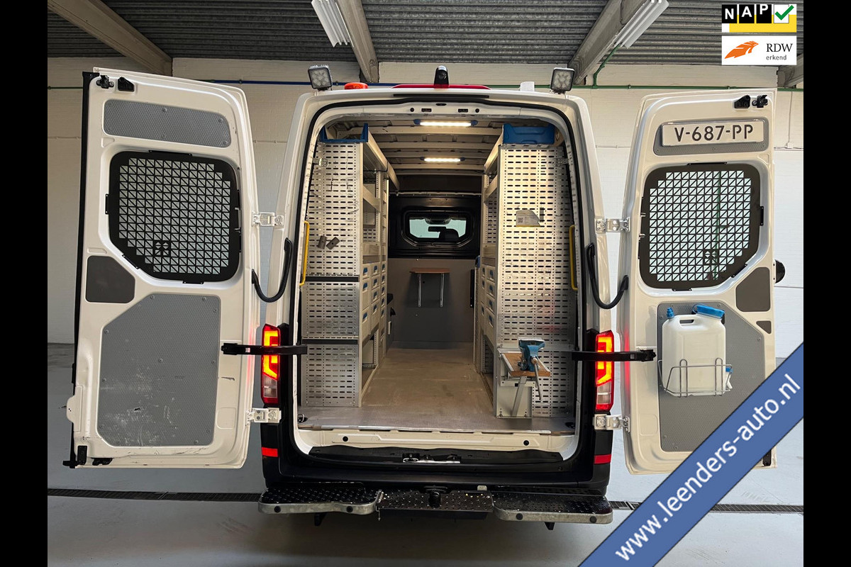 Volkswagen Crafter SERVICEWAGEN 35 2.0 TDI 140PK euro6 L3H3 (oude L2H2) 3Persoons V230 OMVORMER SORTIMO STANDKACHEL RIJKLAARPRIJS