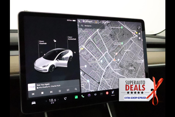 Tesla Model 3 RWD 1e EIG.ACCUTEST 88% 238PK WLTP 358 KM PANODAK.LEDER.CAMERA. TOT 2 JAAR GARANTIE**