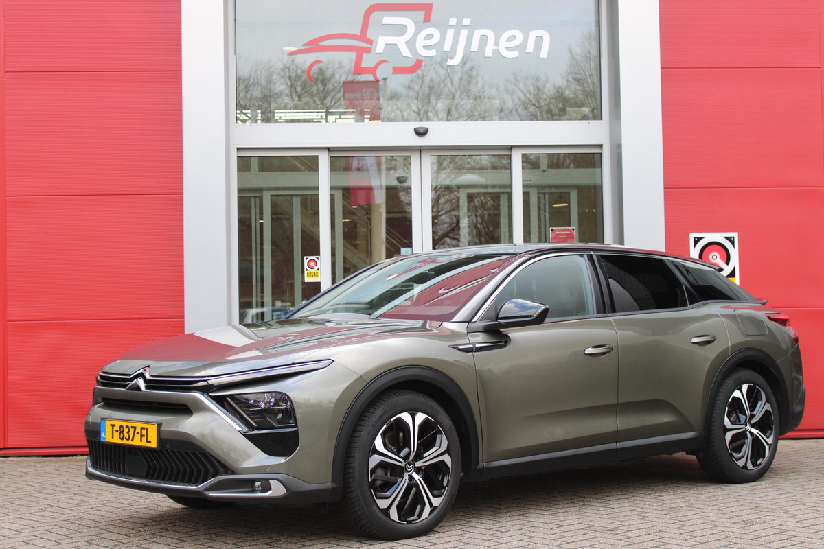 Citroën C5 X 1.6 Plug-in 225PK Hybrid BUSINESS PLUS | HEAD UP DISPLAY | ELEKTRISCH BEDIENBARE VOORSTOELEN MET GEHEUGENFUNSCTIE | KEYLESS ENTRY/START | ACHTERUITRIJ CAMERA | LEDEREN BEKLEDING | AFNEEMBARE TREKHAAK | DODEHOEK DETECTIE | STOEL/STUUR VERWARMING | DRAADLOZE TELEFOONLADER | DRAADLOZE APPLE CARPLAY/ANDROID AUTO | MASSAGE STOELEN | NAVIGATIE | ADAPTIVE CRUISE CONTROL |