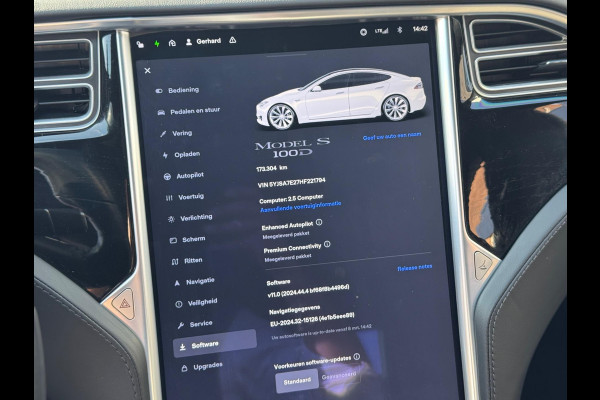 Tesla Model S 100D LONG RANGE 420 km 2018 WIT NAVI NAP BTW!