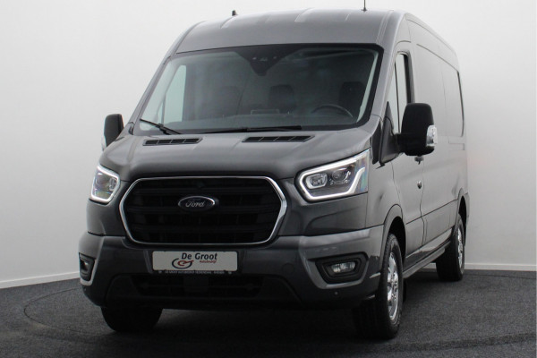 Ford Transit 350 2.0 TDCI L3H2 Limited 3-Zits, Airco, Camera, Cruise, Apple Carplay, Verwarmde Ruit, Trekhaak, 16''