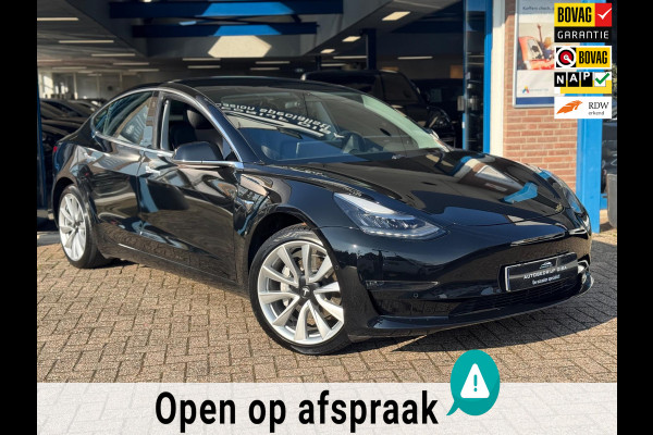 Tesla Model 3 Long Range AWD 75 kWh 2019 ZWART NAVI LM NAP