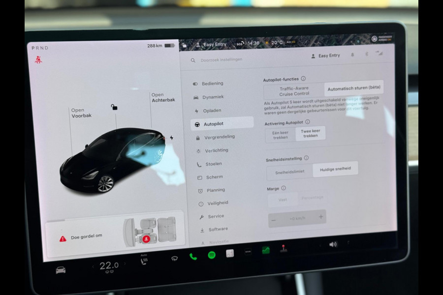 Tesla Model 3 Long Range AWD 75 kWh 2019 ZWART NAVI LM NAP