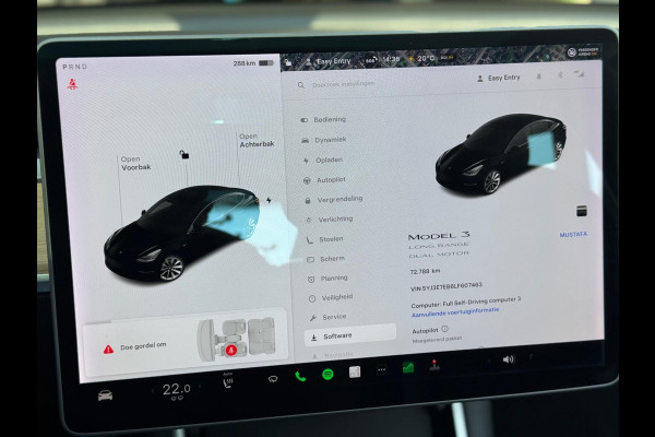 Tesla Model 3 Long Range AWD 75 kWh 2019 ZWART NAVI LM NAP