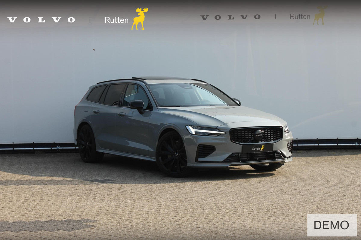 Volvo V60 2.0 T6 350PK Autm. Recharge AWD Plus Dark Panoramisch schuif-kanteldak / 20" lichtmetalen velgen / Exterieur styling pakket / Getinte ramen van de B-stijl / Harman Kardon Audio