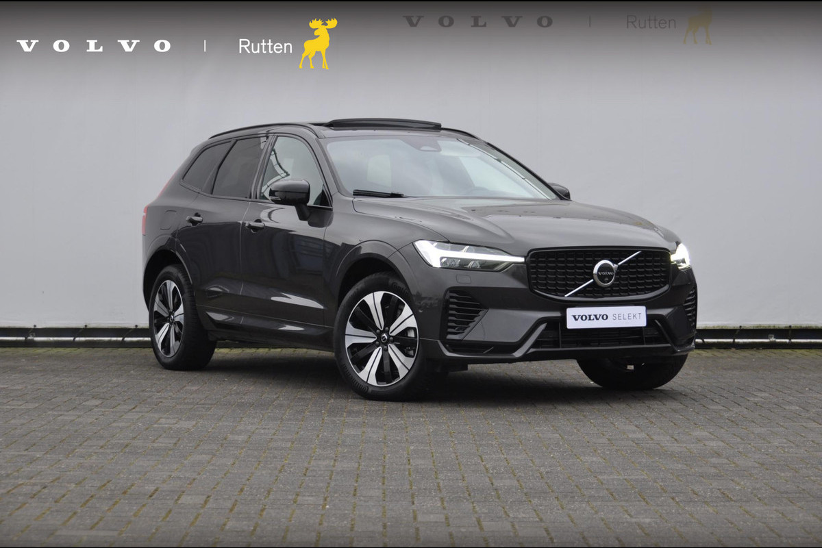 Volvo XC60 T6 350PK Automaat Plug-in hybrid AWD Plus Dark Long range / Adaptieve cruise control / Panoramadak / Apple carplay / Parkeersensoren met 360 camera / Elektrische achterklep / Elektrische stoelen met geheugen / Stoel en stuurwielverwarming