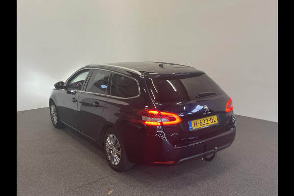 Peugeot 308 SW 1.2 PureTech 130 pk Aut. Blue Lease Premium Airco|ECC Navi PDC VA + Camera Full LED Panoramadak Trekhaak Comfortstoel+Massage Distributieriem vervangen bij 93891 km!