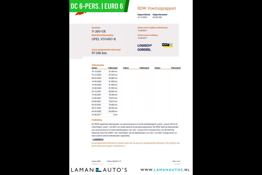 Opel Vivaro 1.6 CDTI 125 pk L2H1 DC 6-pers. Edition | Dubbele Cabine Euro 6 Airco Navi Cruise Trekhaak Lengte 2 | Voorschoten