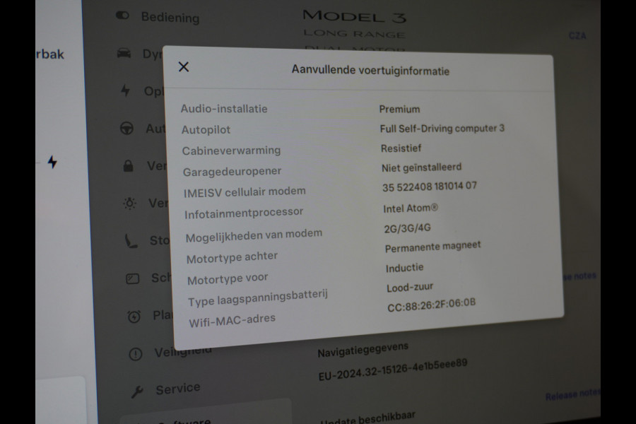 Tesla Model 3 Long Range 75kWh 2020 463PK 19" Mistl. Full-Self-Driving-Computer 3 Telefoon-Sleutel Premium Audio 4wd Lmv AutoPilot Panoramadak Stoel en achterbank verwarming Keyless Electr.Stoelen+Memory+Easy-Entry WiFi Origineel Nederlandse auto Grootste accu, Tot 16,5kwh thuis laden. Accu garantie tot 13-01-2028 / 192.000km