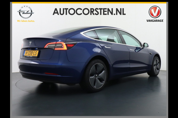 Tesla Model 3 SR+ 60kWh 325PK FSD-3 Computer AutoPilot Leder PanoDak Adaptive-Cruise Lmv 18" Camera's Elektr.-Stuur+Stoelen+Spiegels+Geheugen+ Navi LED Comfortstoelen ACC DAB Voorverwarmen interieur via App Keyless via Telefoonsleutel One-Pedal-Drive Origineel Nederlandse auto tot 11kw laden thuis! Garantie Accu tot  01-05-2028 max 160.000km 1.584kg licht!