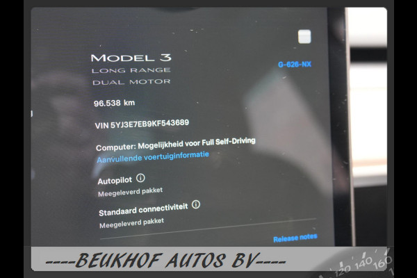 Tesla Model 3 Long Range AWD 75 kWh Autopilot 3 Leer Nav Cam