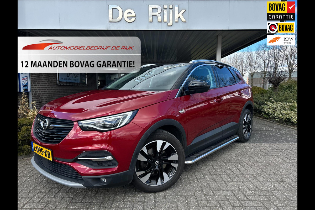 Opel Grandland X 1.2 Turbo Ultimate | Navi, 360 Camera, Stoel+Stuurverw., El. A.klep, Carplay/Android, 18'' LMV |