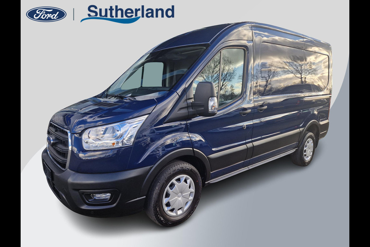 Ford Transit 2.0 TDCi EcoBlue 330 L2 Trend 170pk | 2x Zijschuifdeur | 3 Zitplaatsen Leder | Camera |  Apple Carplay Android Auto | Cruise | PDC |