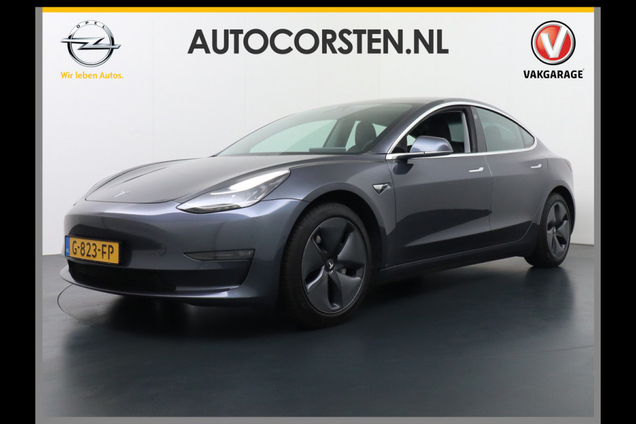 Tesla Model 3 Long Range 75kWh 463PK Trekhaak 18" FSD-Full Self Driving Computer-3 Premium Audio 4wd AutoPilot Panoramadak Camera's Leer Adapt Stoel en achterbank verwarming Electr.Stoelen+Memory+Easy-Entry WiFi Orig. NLse auto Grootste accu Tot 16,5kwh thuis laden. Accu-Garantie tot 20-12-2027 max 192.000km